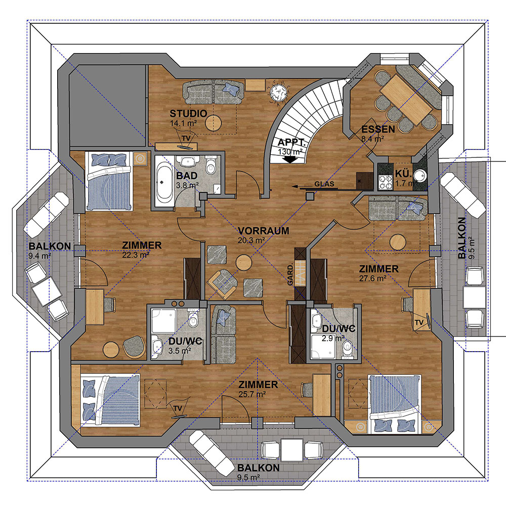 Floor plan Villa Castelbell